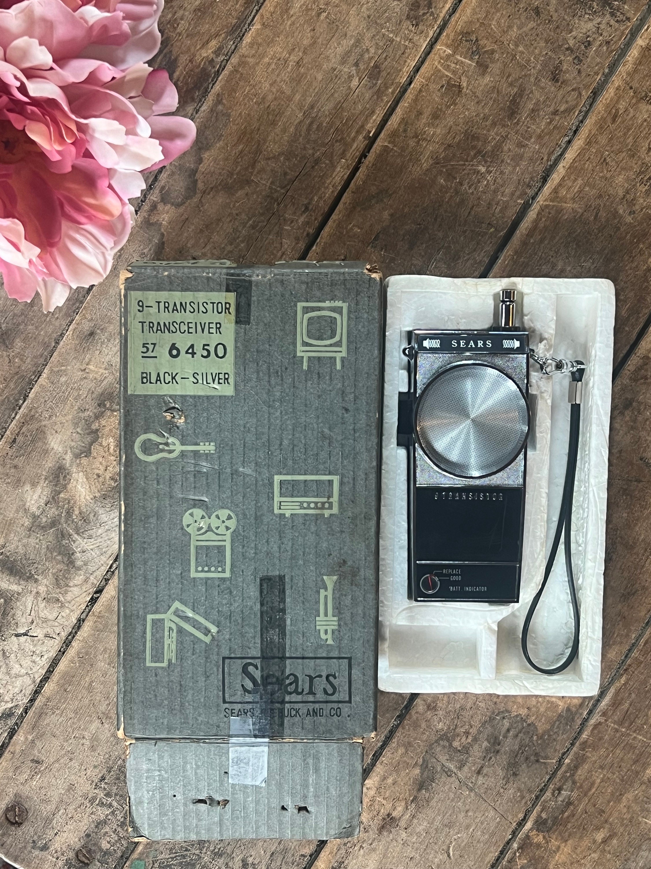 Vintage 1965 Sears Roebuck and Co - 9 Transistor Transceiver