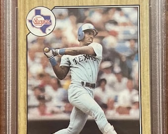 Vintage 1987 Topps Ruben Sierra Rookie Card - Texas Rangers - PSA 8 Graded