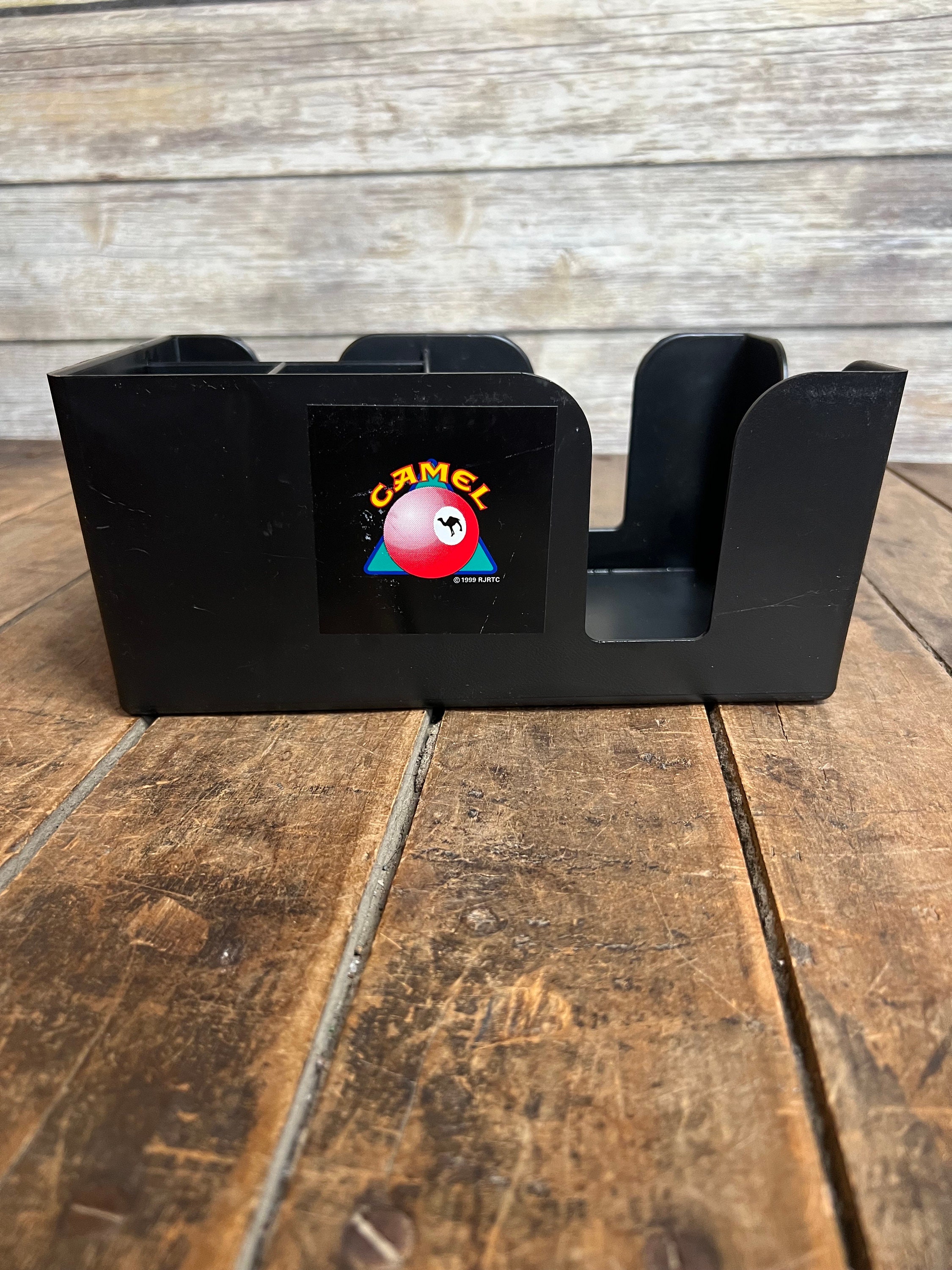 Vintage 1999 Camel Cigarettes Bar Caddy - Napkin / Stirrers - Vintage Barware - Camel Joe 9 Ball Pool Advertising