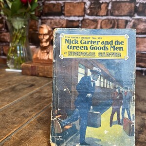 Vintage 15 centów Detective Pulp - Nick Carter i Zieloni Towary autorstwa Nicholasa Cartera 1925