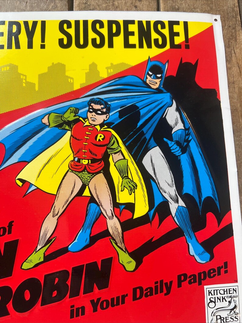 1990 Batman and Robin Embossed Metal Sign – DC Comics Advertising - Etsy