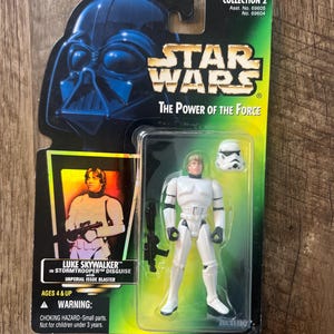 1996 Kenner Star Wars - Luke Skywalker Stormtrooper Disguise Figure Action - MOC complet sur la carte d'origine
