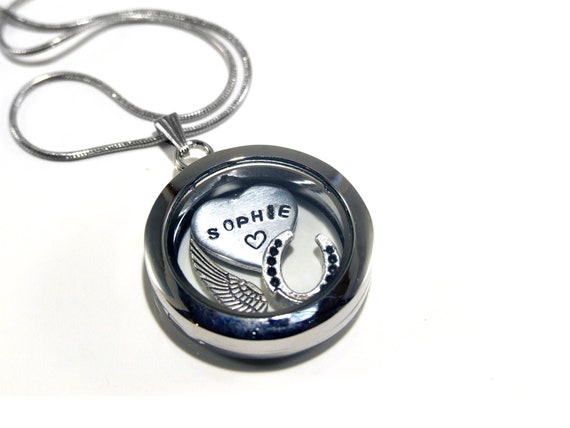 Floating charm memory locket