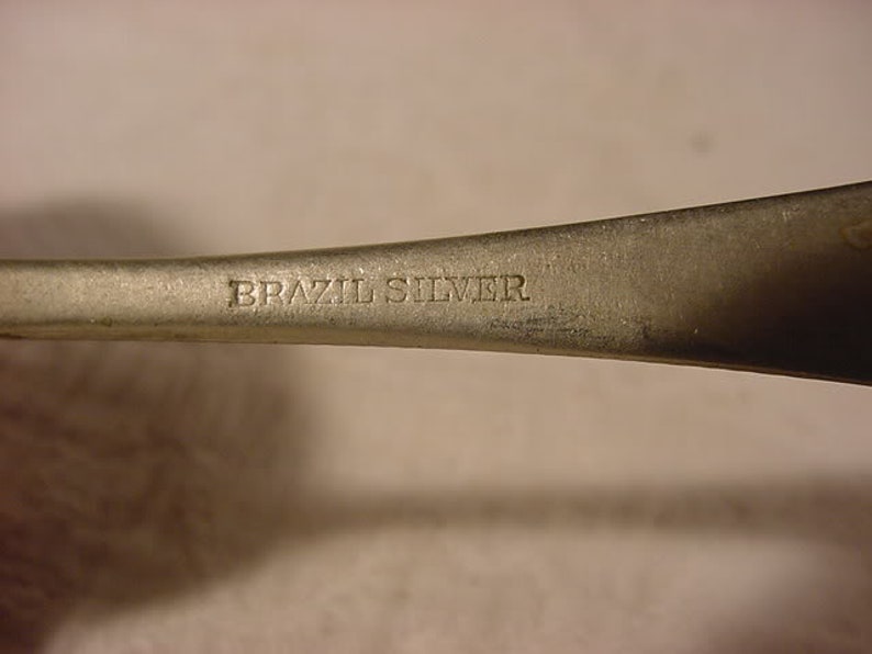 Silver Sugar Spoon Brazil Silver Vintage Old Collectible Etsy