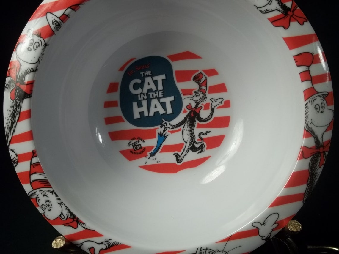 The Cat In The Hat Cereal Bowls Lot of 2 Plastic 6 Etsy