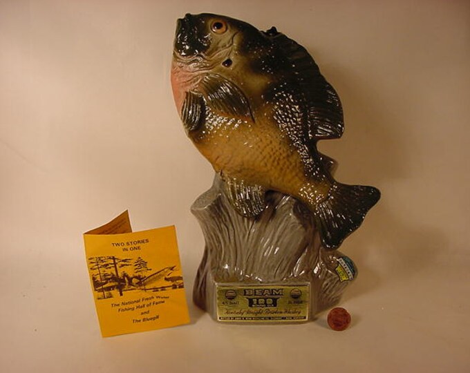 Vintage Old Collectible JIM BEAM Whiskey Decanter Bluegill Etsy