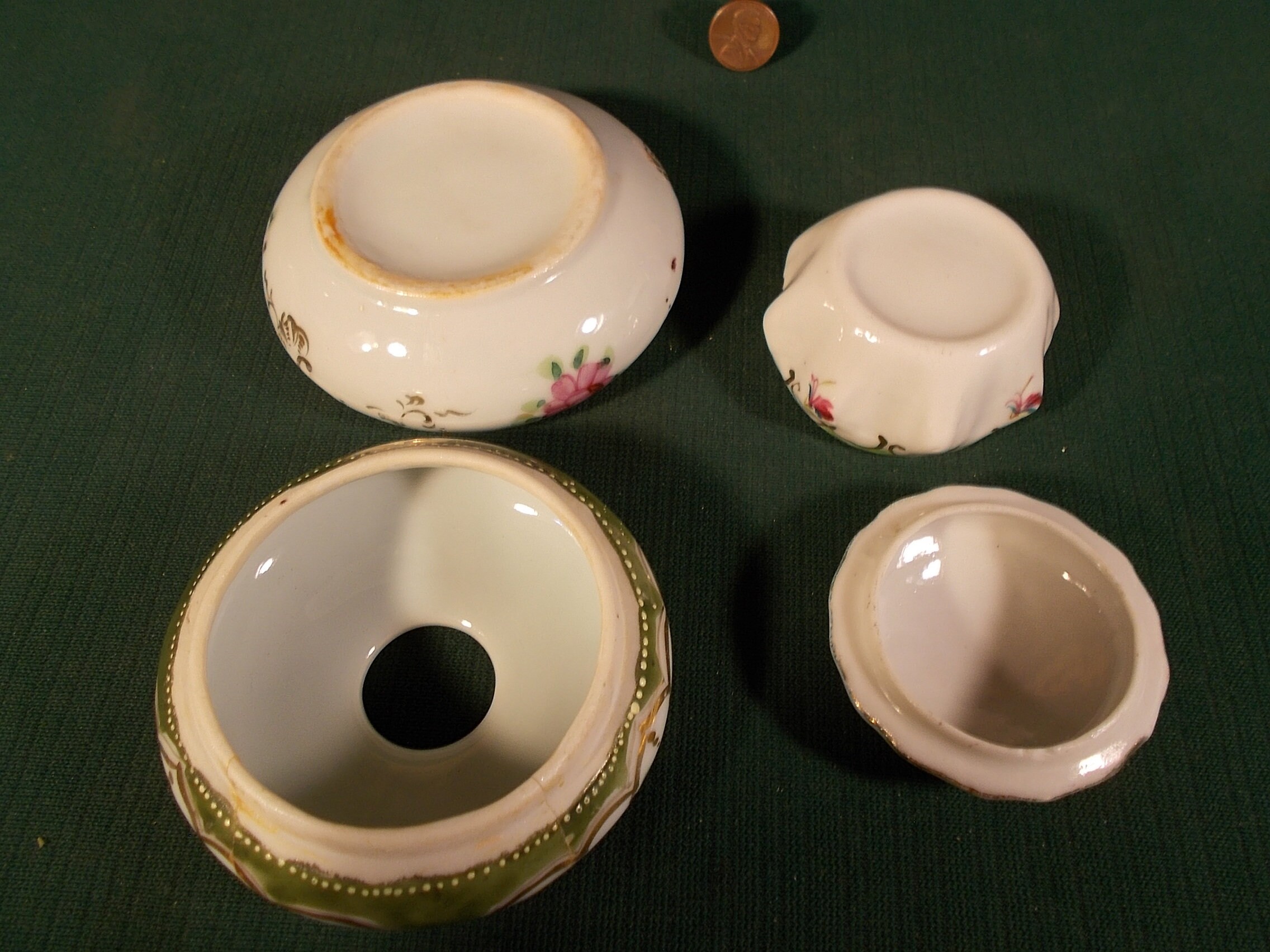 Dresser Vanity Box Jar Lot of 2 Porcelain/covered Etsy