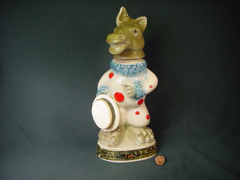 Democratic Donkey Election Party Vintage Old Collectible Jim Beam Decanter