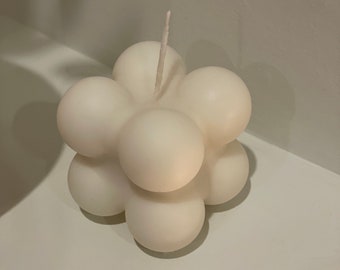 Geometric Shaped 3D Large Bubble Organic Soy Sculpted Decorative Candle