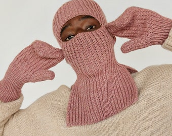Mitaines unisexes faites à la main d'hiver, accessoires en tricot durables, mitaines en laine d'alpaga tricotées à la main, gants en tricot épais pour adultes, gants d'hiver épais