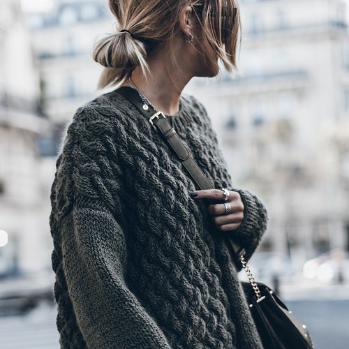 Chunky Merino Wool Sweater Oversized 