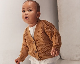 Grobstrick Merino Wolle Strickjacke für Kinder jeden Alters, Baby und Kinder Strickjacke, perfektes Baby-Dusche-Geschenk, Mama Geschenk, Winter Pullover