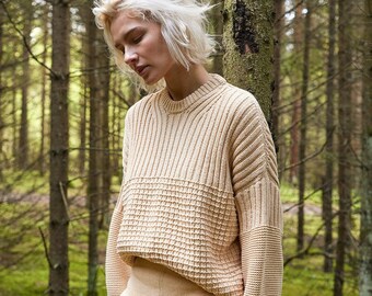 chunky knit cotton sweater