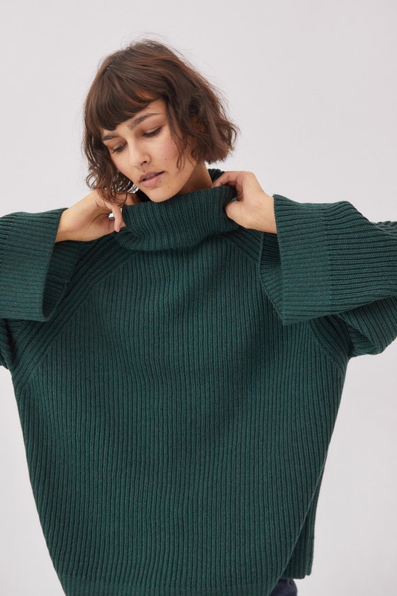 oversized mock turtleneck sweater