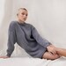 Hand knit sweater dress, short alpaca wool dress, chunky knit oversized sweater, womens dresses, birthday gift for her, womens clothing 