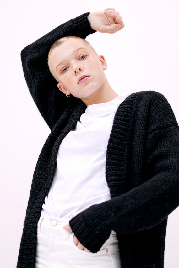 womens black chunky jumper