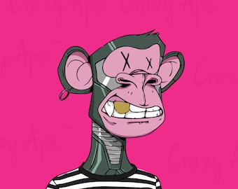 Crazy Ape NFT Profilbild - Digital Art Download