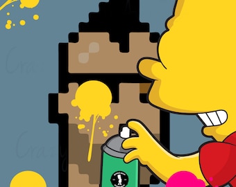 Bored Bart Defaced Punk NFT #007: Kryptoprofil Kunst (Digitaler Download)