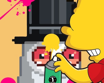Verunstalteter Mondvogel NFT Art: Bart Simpson Profilbild (Digitaler Download)