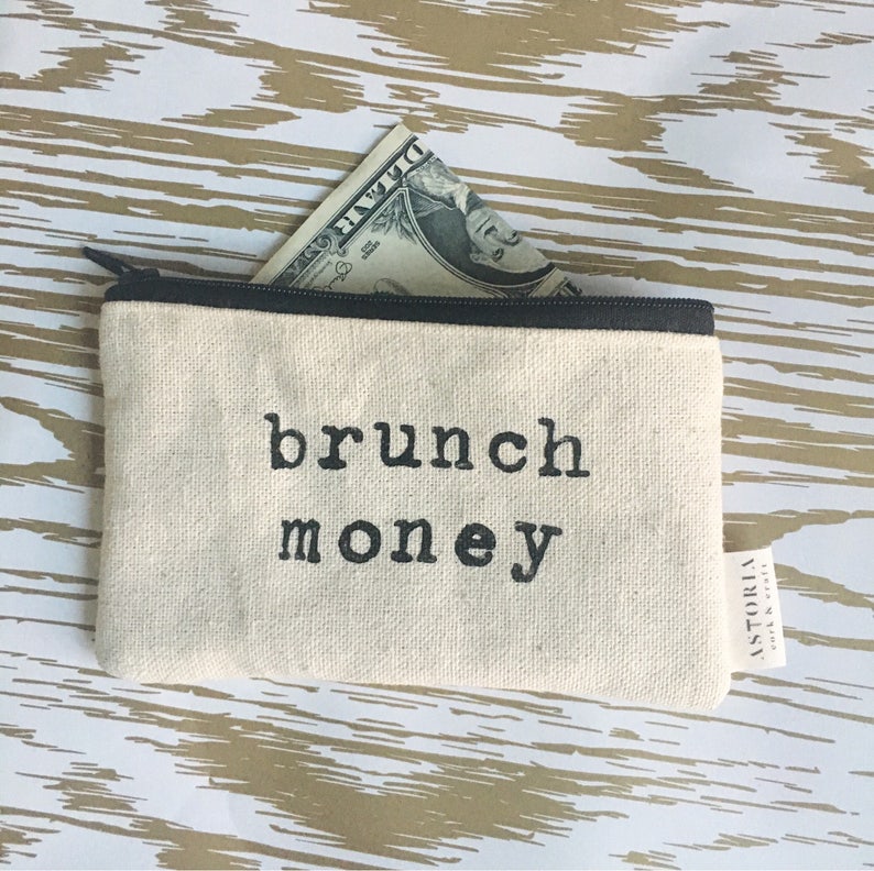 funny wallet coin purse best friend gift card holder canvas wallet brunch money zippered wallet gifts for her small pouch