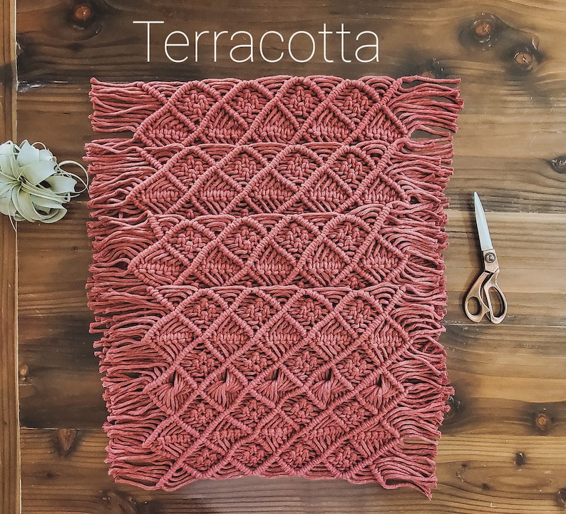 Modern Macrame Cotton Rope Placemats/Table Etsy