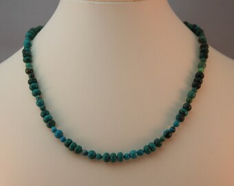 Turquoise Bead Single Strand Beaded Necklace
