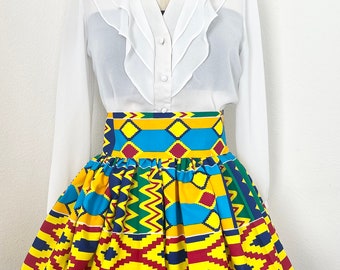 Our Customer Favorite African Kente Ankara Skirt Women’s Clothing Wedding Date night Dinner Party Office Formal Casual