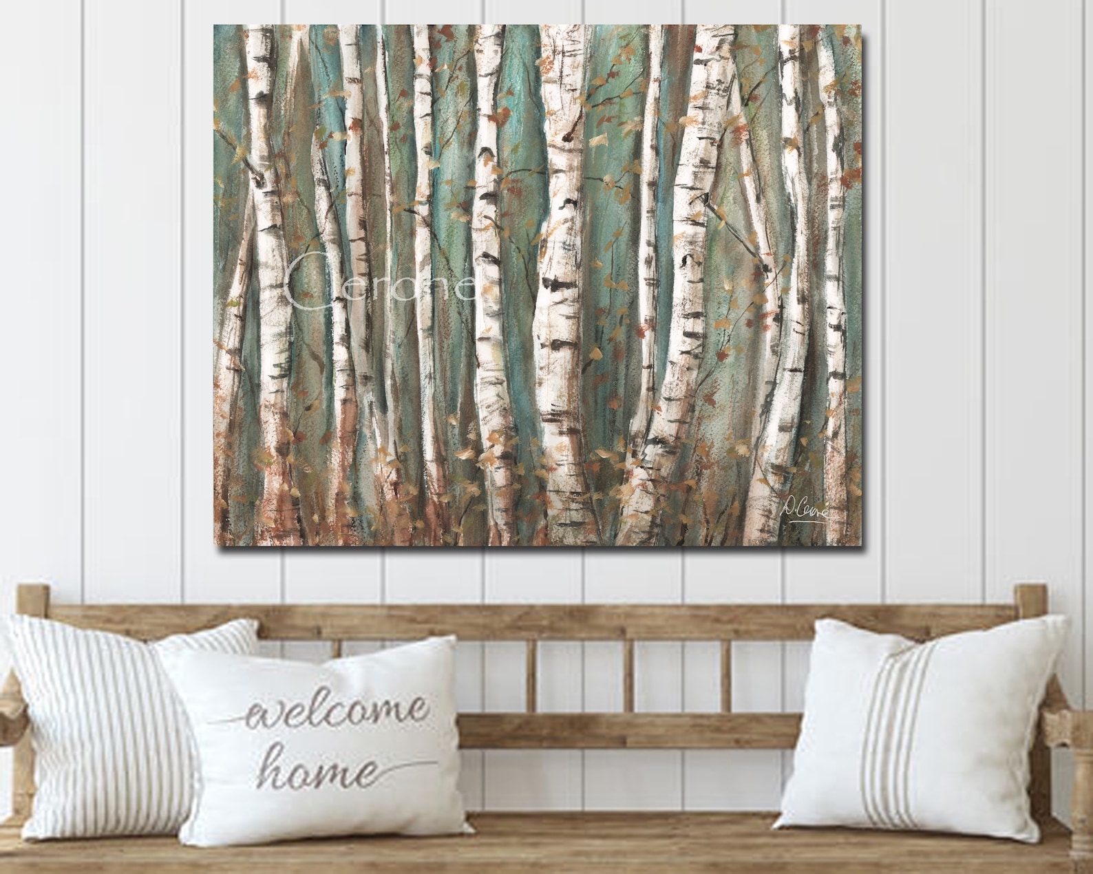 Birch Tree Canvas Wall Art Modern Farmhouse Decor Abstract - Etsy