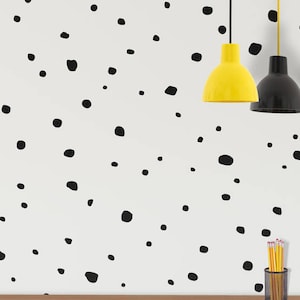 Polka Dot Vinyl Wall Decals: Paint Hand-drawn Circles, Nurseries Bedroom Dalmatian Spots, Party Confetti Pattern, Modern Scandinavian Decor