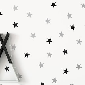 Adesivi murali in vinile a forma di stella: decorazioni per la cameretta dei bambini, carta da parati fai da te con coriandoli