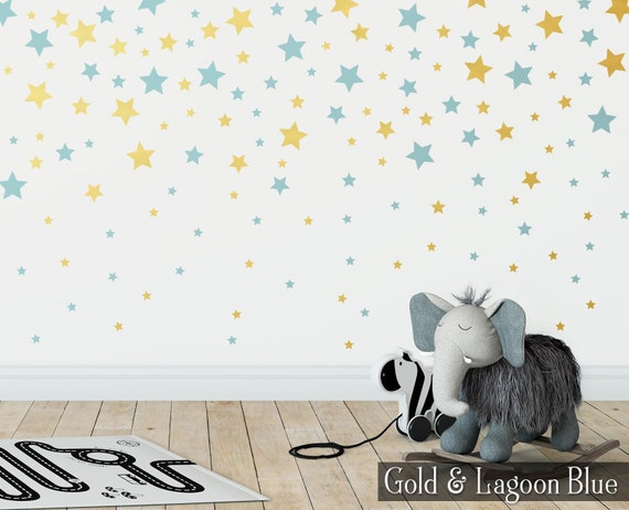 Nursery baby wall art decor 216 STARS STICKERS DECASL