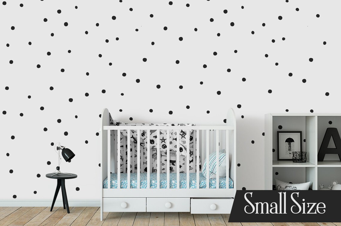 Large Handdrawn Irregular Dot Wall Decals Paint Vinyl Etsy