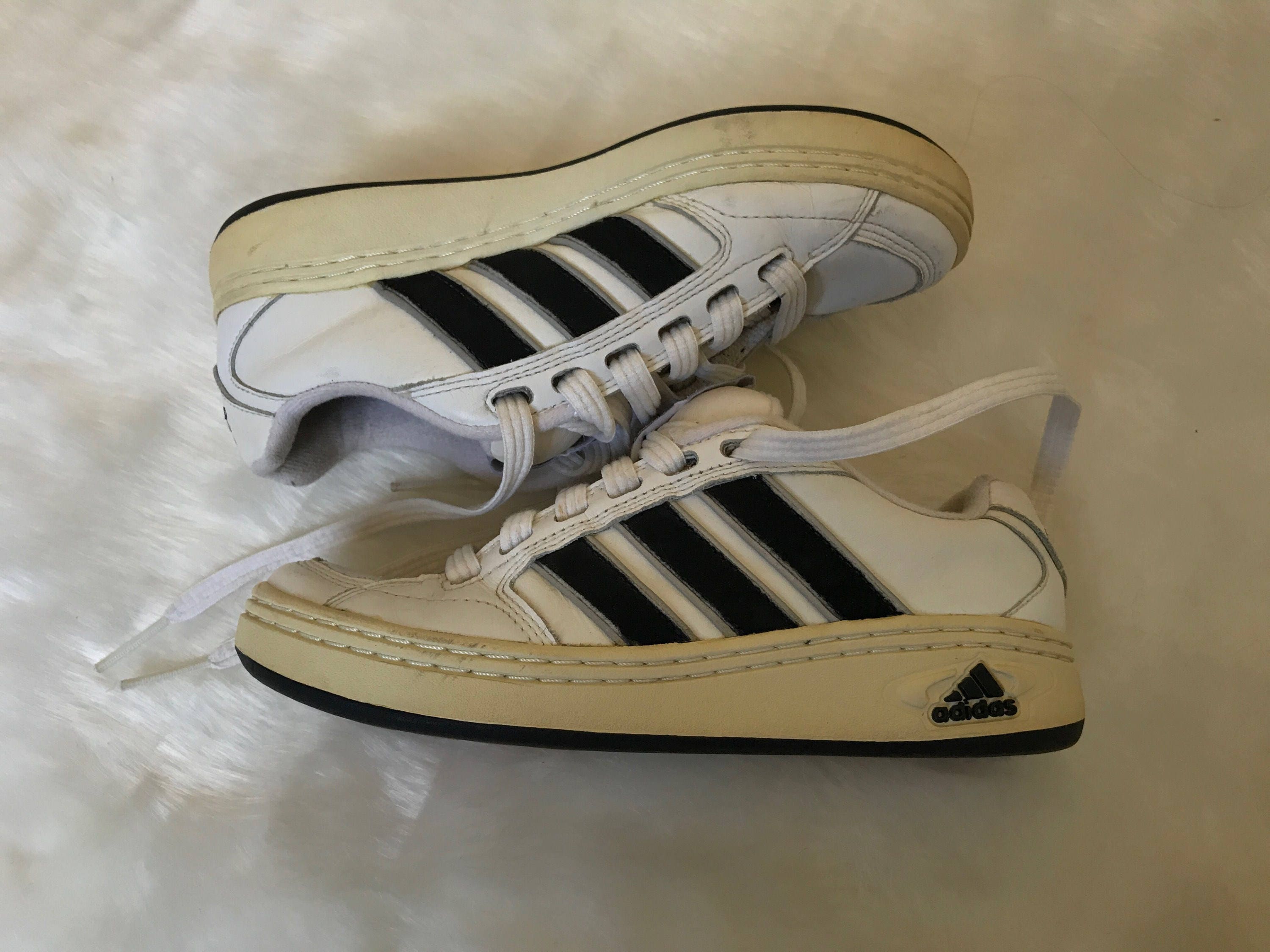 Vintage adidas tennis shoes 3M reflective stripes 1999 size Etsy