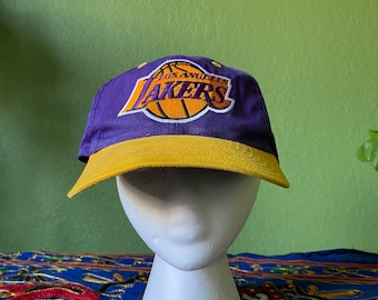 NBA公式・緑ツバ裏ロサンゼルス・レイカーズ公式キャップ（90s