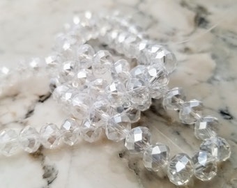 70 Glossy Gray Glass Pearl Round Beads 6MM LIMITED