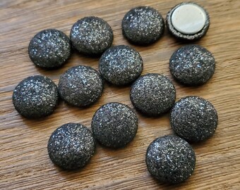 Black Glitter Stones Etsy