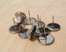 Gunmetal 8mm tray cabochon earring setting 8pcs Earring making jewelry supplies, Bezel cabochon stud setting DIY supply 