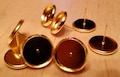 Gold tone 12mm tray cabochon earring setting 10pcs Earring making jewelry supplies, Bezel cabochon stud setting DIY supply