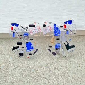 Sports Bow Earring Blanks: Acrylic Pendants (4pcs) image 9