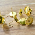 Gold Tone 10mm Earring Cabochon Settings: DIY Jewelry Supplies (10pcs)