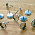 Stainless Steel 10mm Cabochon Earring Settings - 8pcs DIY Jewelry Making