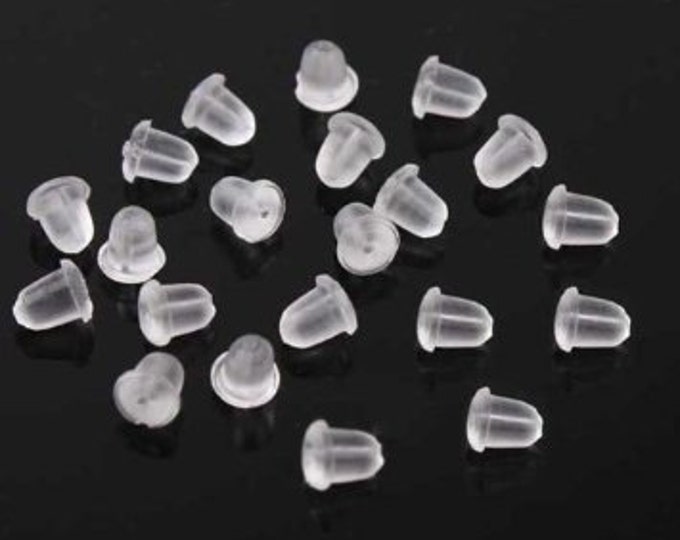 Plastic Clear Earring Backings 25pcs 4x4mm Earring Backs Etsy