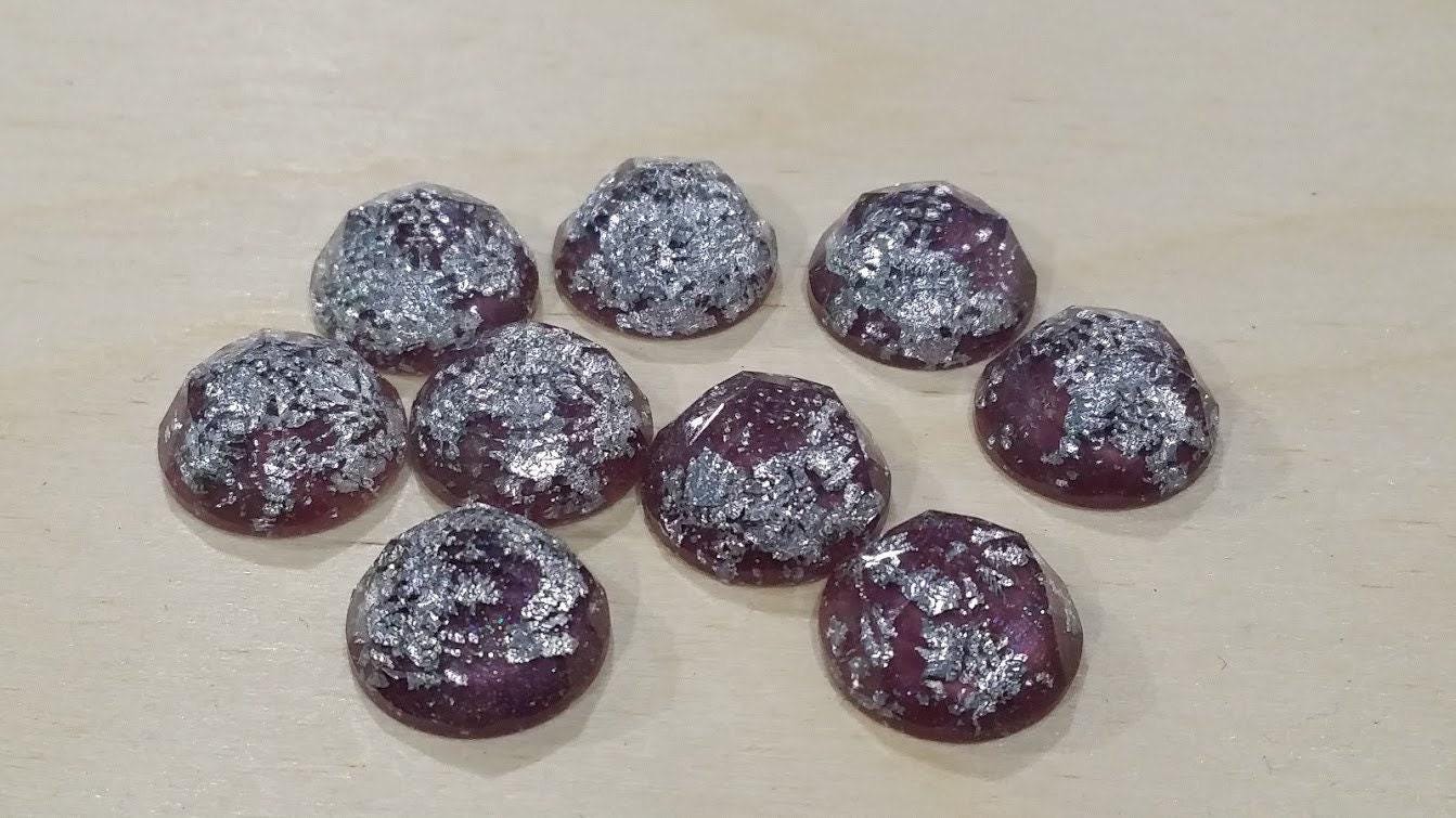 Cabujon De Rina Con Parte Posterior Plana Para Manualidad