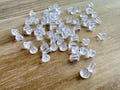 Plastic clear earring backings 25pcs - 4x4mm earring backs