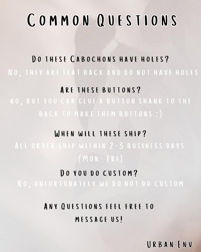 a list of common questions related to shipping and customizing items, with a focus on the shipping process.