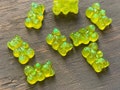 Lime faux opal resin gummy bear cabochon - 10 pieces l Earring making jewelry supplies, Cabochon DIY supply Charms