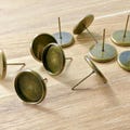 Bronze Tone Earring Cabochon Setting: 12mm Tray, DIY Jewelry (10pcs)