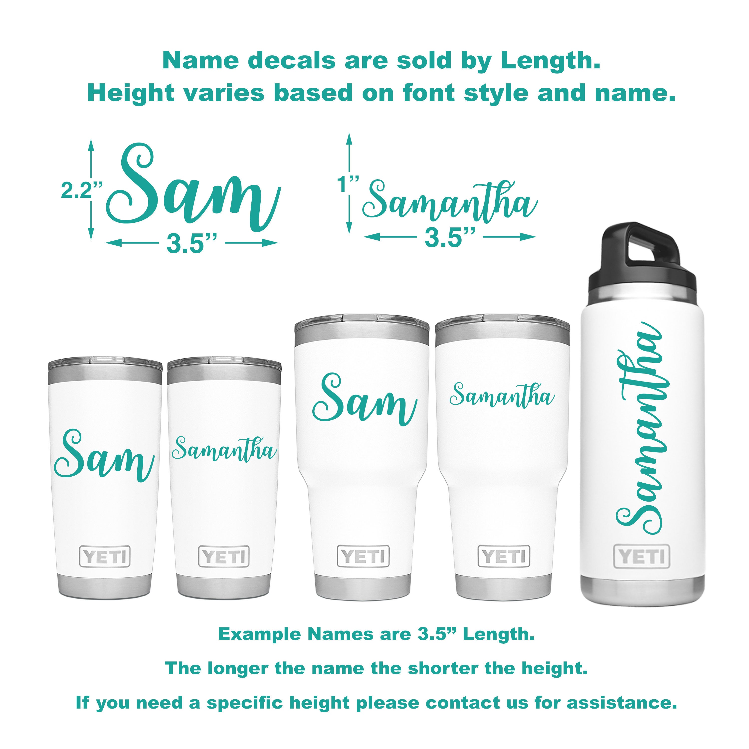 Name Decal for Tumbler Name Decals Tumbler Decal Decal for Etsy