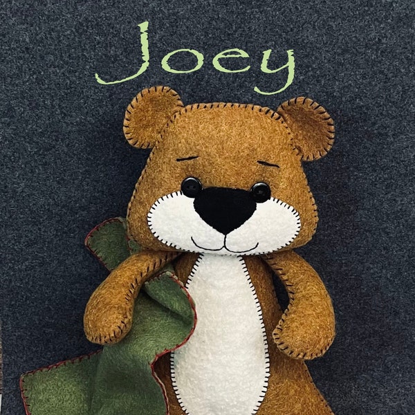 Easy Felt Bear Pattern PDF Instant download