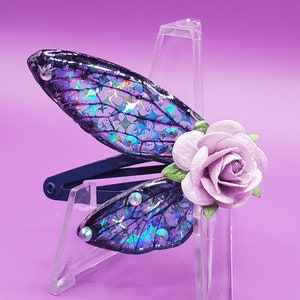 Holographic Butterfly Wing Hair Jewelry for Women, Sparkly Girls Hair Clip
